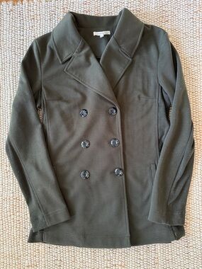 41 Hawthorn Olive Green Double-Breasted Peacoat